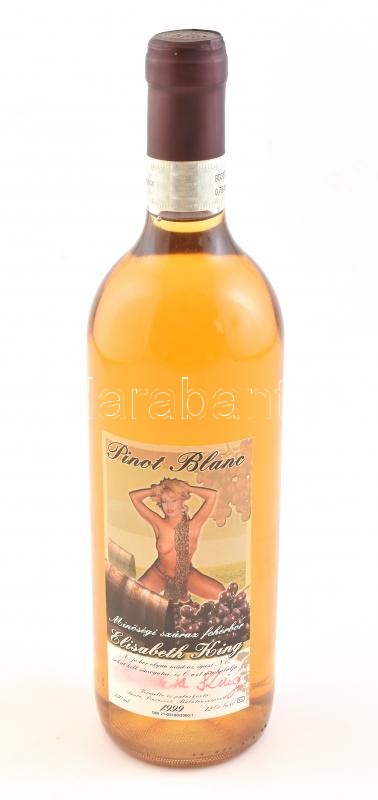 1999 Elisabeth King magyar felnőtt film sztár speciális pinot blanc fehérbor bontatlan palack, elmosódott aláírásával