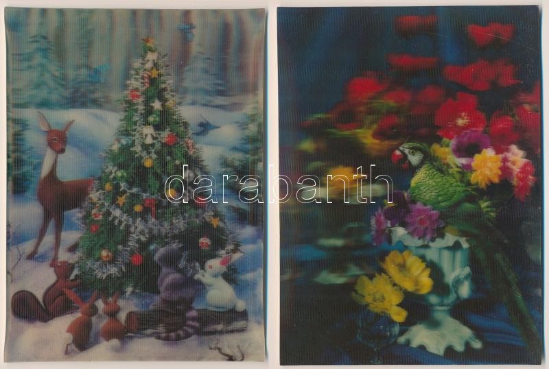 4 db MODERN 3D dimenziós motívum képeslap / 4 modern dimensional (3D) motive postcards - Image 2