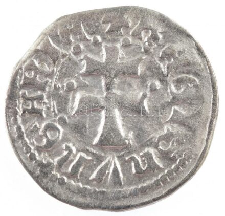 1373-1382 'szerecsenfejes' Denár Ag 'I. Nagy Lajos' (0,58g) T:2 Hungary 1373-1382 Denar Ag 'Louis I' (0,58g) C:XF Huszár: 547., Unger I.: 432.a