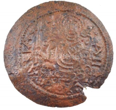 1172-1196. Rézpénz Cu 'III. Béla' (2,61g) T:2 patina, kitörés Hungary 1172-1196. Copper Coin Cu 'Béla III' (2,61g) C:XF patina, crack Huszár: 72., Unger I.: 114.