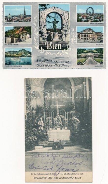 BÉCS - 12 db főleg modern képeslap / WIEN (VIENNA) - 12 mostly modern postcards