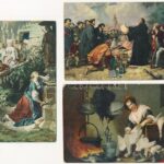 5 db RÉGI Stengel litho képeslap vegyes minőségben / 5 pre-1945 Stengel litho art motive postcards in mixed quality