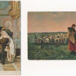 5 db RÉGI Stengel litho képeslap vegyes minőségben / 5 pre-1945 Stengel litho art motive postcards in mixed quality - Image 2
