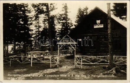 1935 Aspangberg-Sankt Peter, Herrgottschnitzerhütte am Kampstein / mountain house, chalet