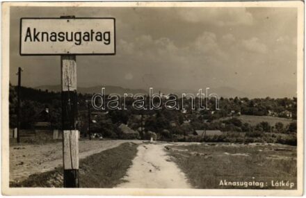 1943 Aknasugatag, Ocna Sugatag; várostábla / town board