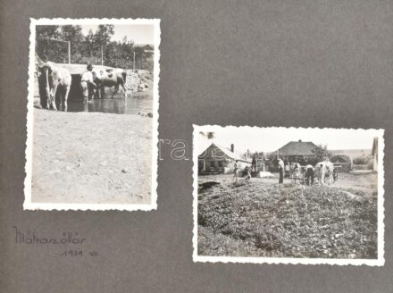 cca 1939 Budapest, Galyatető egy család fotóalbuma feliratozott képekkel, jó budapesti városképekkel, kb 100 érdekes fényképpel