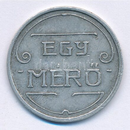 ~1909-1918. 'Egy mérő / Főherczegi Gazdasági Intézőség Bokroshát' Al bárca T:2- Hungary ~1909-1918. 'Egy mérő (One unit) / Főherczegi Gazdasági Intézőség Bokroshát' Al token C:VF