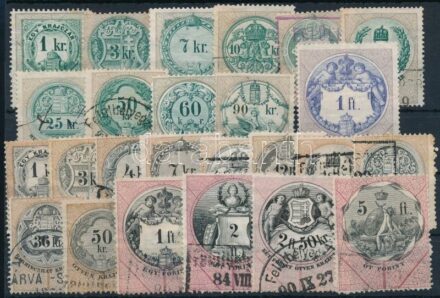 1880-1891 25 klf okmánybélyeg