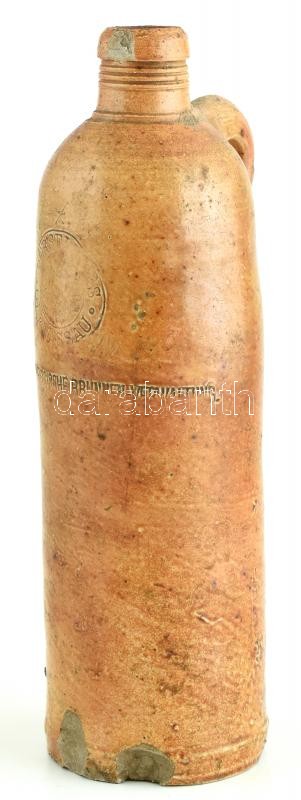 Selters Nassau forrásvíztartó kőkorsó, 1 l, kopásnyomokkal, sérült m: 24 cm