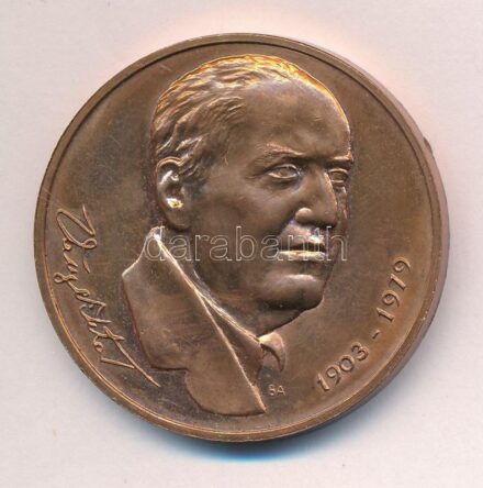 Beck András (1911-1985) ~1979. 'Vaszy Viktor 1903-1979 / Vaszy Viktor a szegedi operajátszás és zenei élet felvirágoztatója' kétoldalas Br emlékérem (42,5mm) T:1- ph