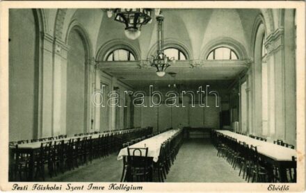 Budapest V. Pesti Főiskolai Szent Imre Kollégium, ebédlő, belső (EK)