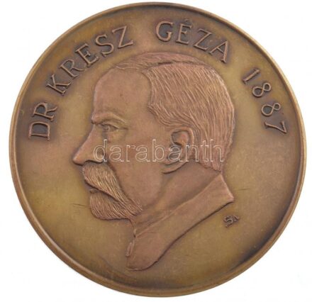 Stanzel Antal (1938-1998) 1987. 'Dr. Kresz Géza 1887 / 100 éves a Mentésügy 1887-1987' kétoldalas bronz emlékérem, (60mm) T:1-
