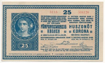 1918. 25K '3115' 3mm, hullámos hátlappal T:II-,III Adamo K22/4