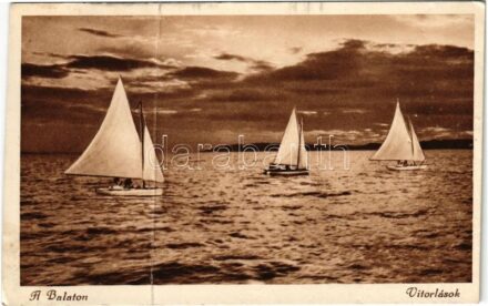 1933 Balaton, vitorlások (fa)