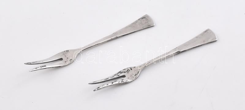 2 db ezüst (Ag) felvágottas villa 31,6 g