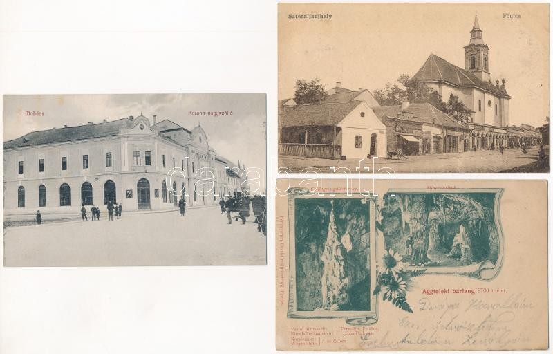 17 db RÉGI magyar város képeslap vegyes minőségben / 17 pre-1945 Hungarian town-view postcards in mixed quality