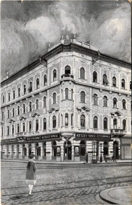 1939 Budapest VII. Keszey Vince étterem. Rákóczi út 44. (EK)