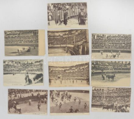 BIKAVIADALOK - Kb. 97 db RÉGI megíratlan képeslap, főleg spanyol és francia / BULL FIGHTS - Cca. 97 pre-1945 unused postcards, mostly French and Spanish