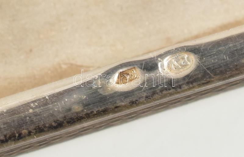 Ezüst(Ag) cigarettatárca, jelzett, kis kopásokkal, nettó: 89,9 g - Image 3