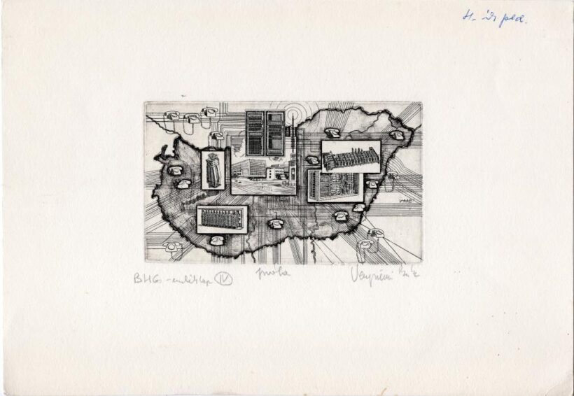 Veszprémi Endre (1925-2013): BHG emléklap. - Image 2