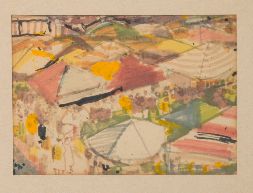 Bényi László (1909-2004): Piaci forgatag.