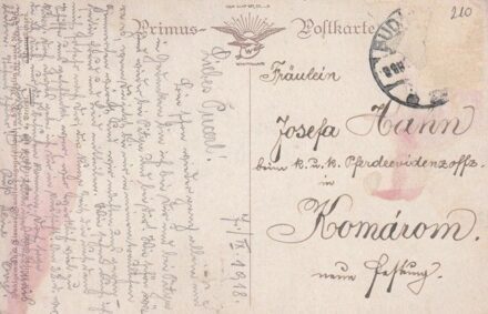 55-983 ~1918 Képeslap "K. und k. Pferdeevinenzoffz"