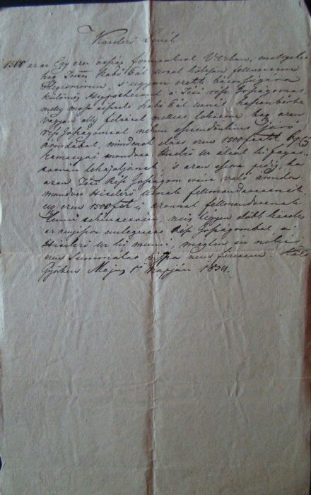 55-1607 1834 Kötelező levél