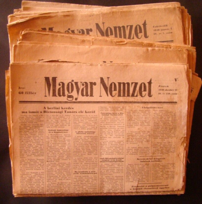 55-1664 1948 kb 15db Magyar Nemzet
