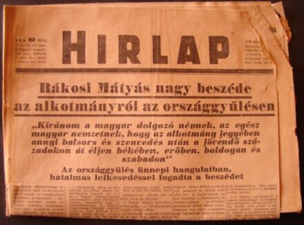 55-1672  1949 Hirlap. a Független Kisgazdapárt lapja