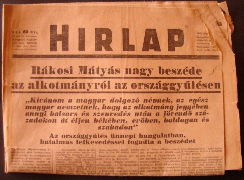 55-1672  1949 Hirlap. a Független Kisgazdapárt lapja