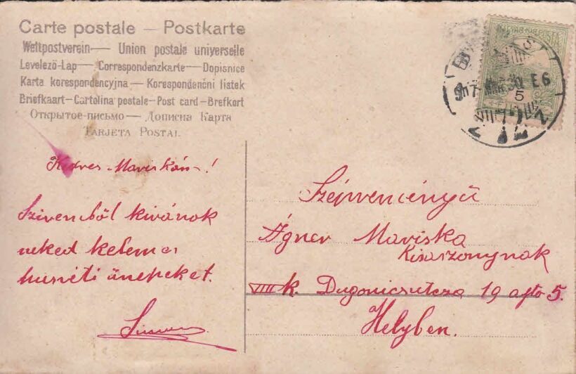 55-1527 Virágcsokor táskában/Dombornyomott képeslap - Image 2