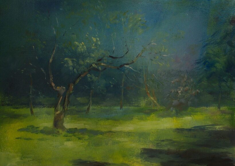 BENE JÁNOS ( 1957- ) Ligetes táj