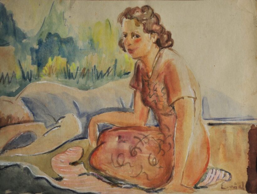 EMŐD AURÉL ( 1897- 1958 ) Nő szabadban