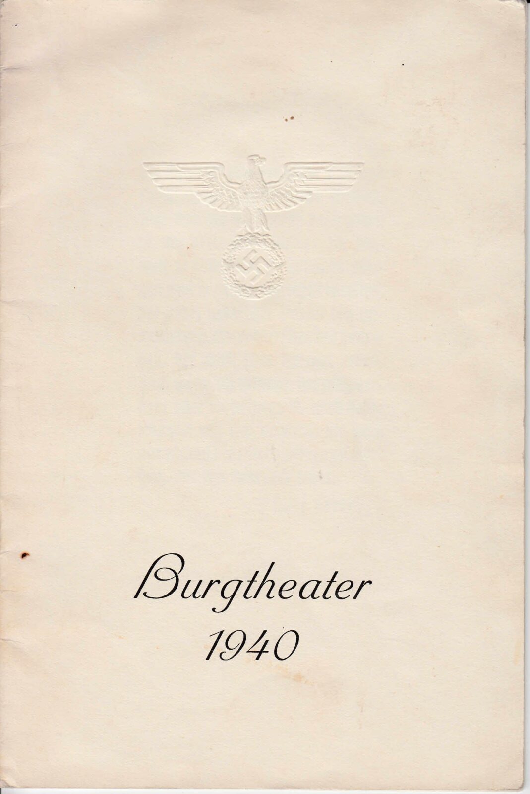 56-188 1940 Berlini Opera műsorfüzete 8. oldal / Adolf Hitler előszavával
