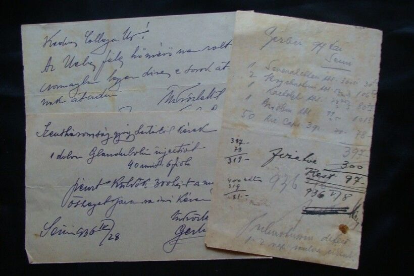 56-1129 1936 3 db gyógyszer rendelési lap