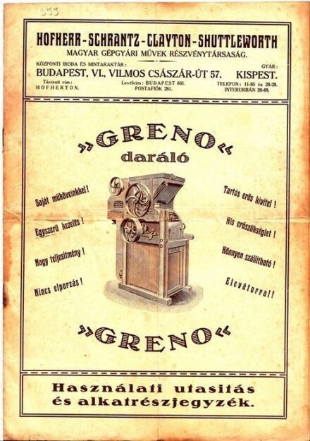 56-399 "GRENO" daráló használati útasítása