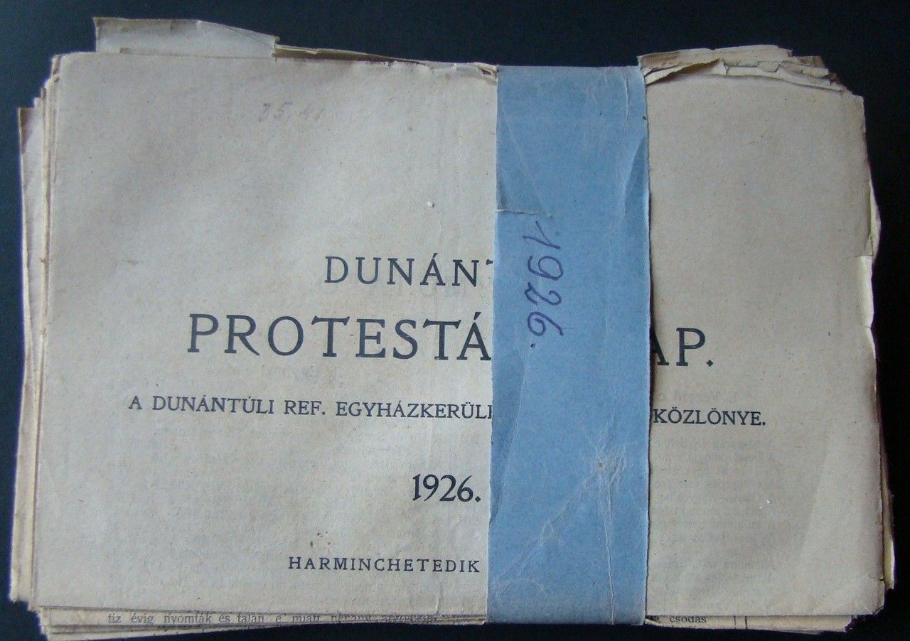56-1631 1926 Dunántuli Protestáns Lap / A Dunántuli Református Egyházkerület hivatalos közlönye Pápa. Teljes évszám