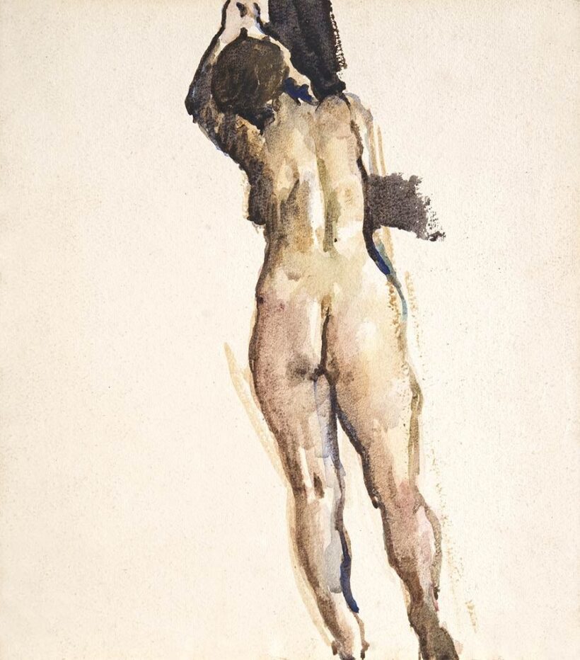 Vajda Lajos (1908-1941): Női akt háttal, 1924