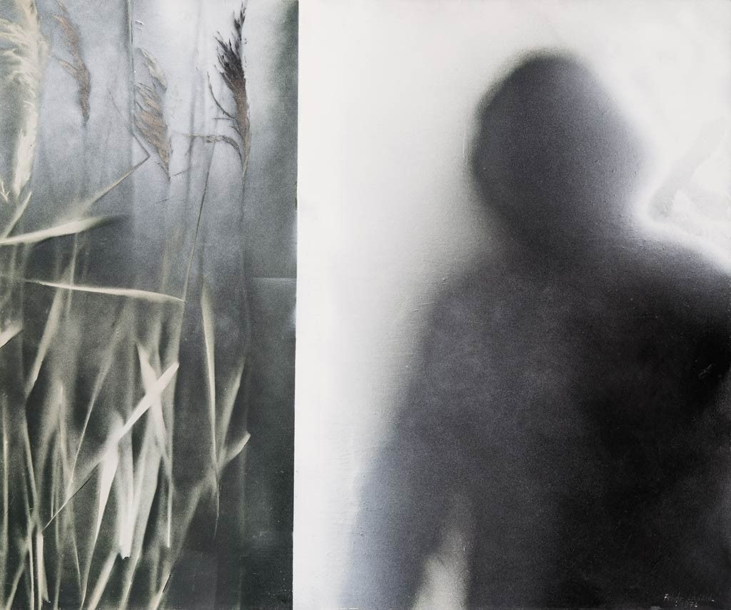 Fehér László (1953): Önarckép nádassal, 1974