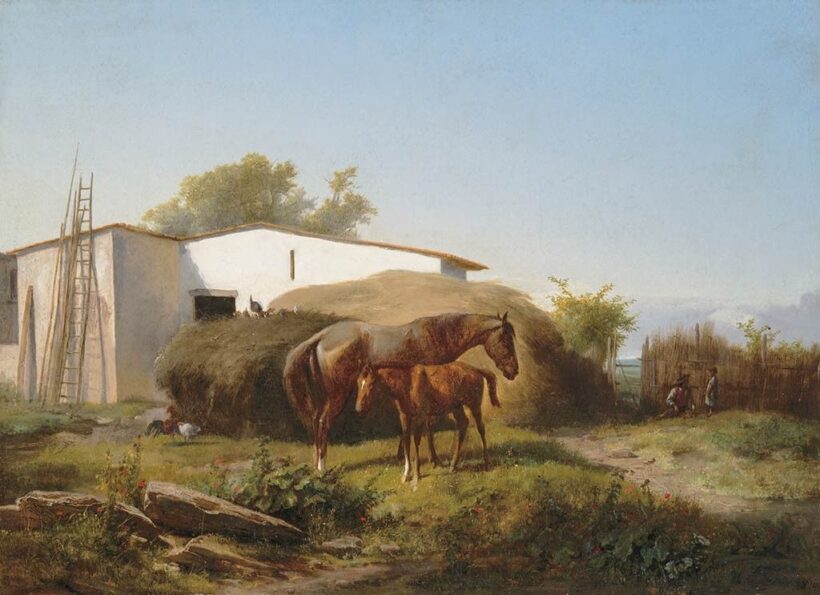 Markó András (1824-1895): Lovak, 1864