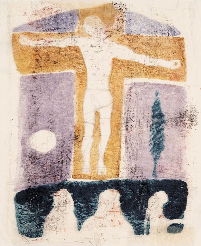 Bálint Endre (1914-1986): Krisztus a Kereszten - Jeruzsálemi Biblia-illusztráció, 1959
