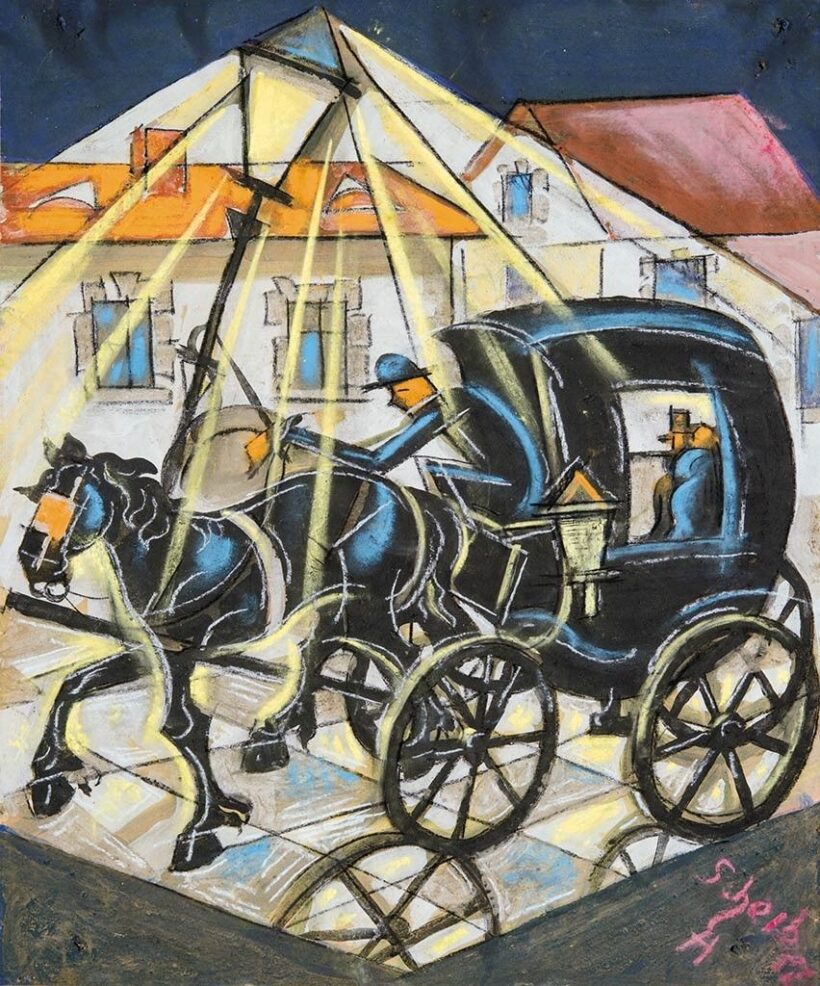 Scheiber Hugó (1873-1950): Éjszakai kocsikázás