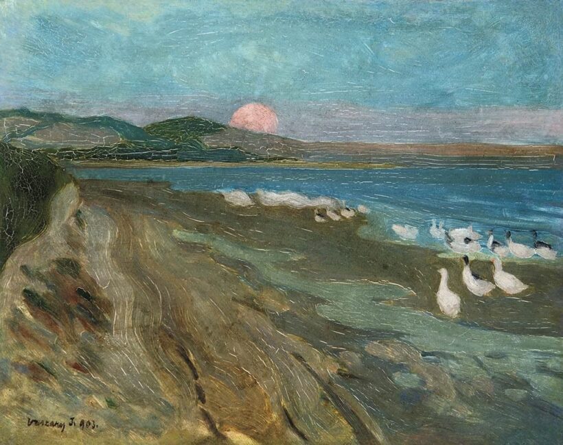 Vaszary János (1867-1939): Balatoni naplemente, 1903