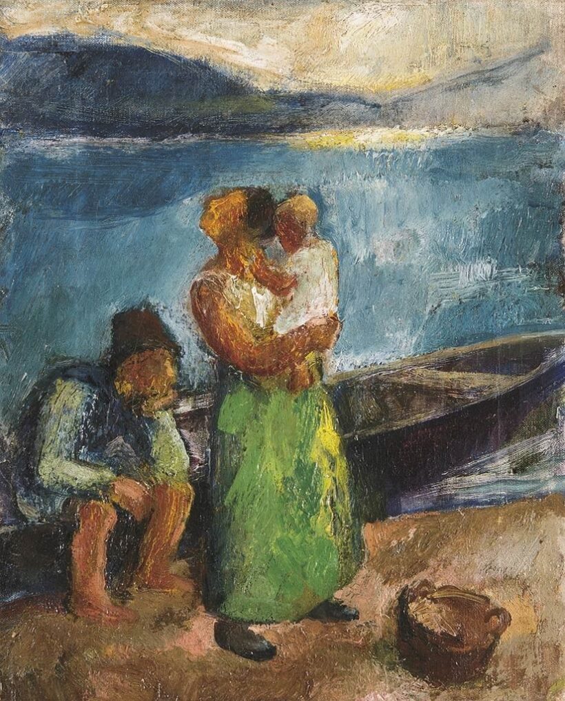 Szőnyi István  (1894-1960): Család a Duna-parton, 1926