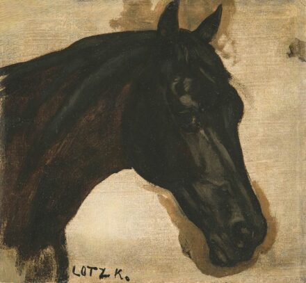 Lotz Károly (1833-1904): Fekete ló