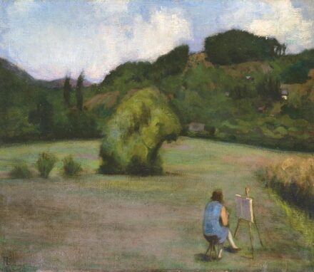 Réti István (1872-1945): Borús plein-air