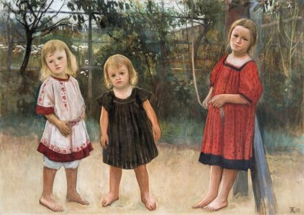 Kőrösfői Kriesch Aladár (1863-1920): Három gyermek, 1905