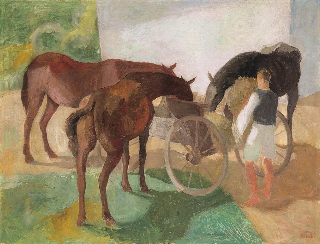 Patkó Károly (1895-1941): Etetés, 1940