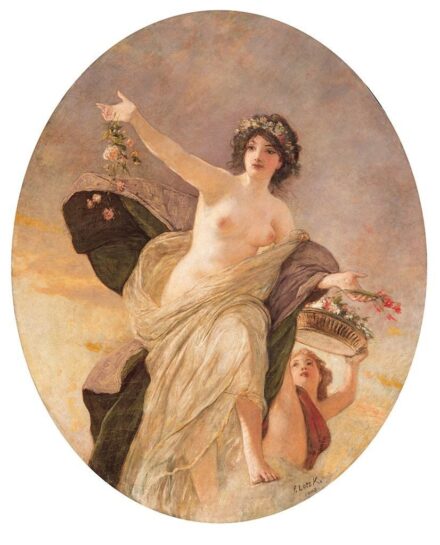 Lotz Károly (1833-1904): A Tavasz allegóriája, 1902