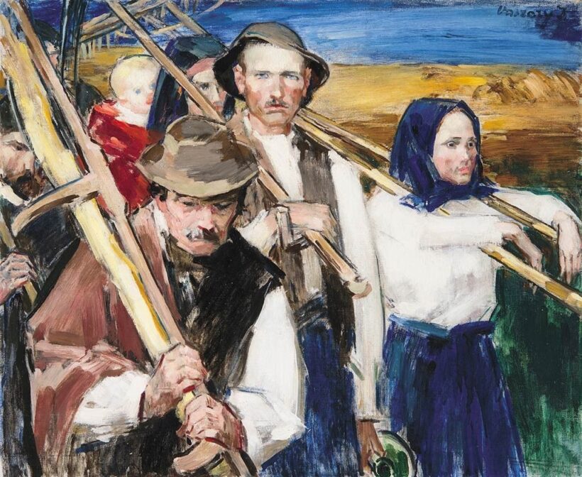 Vaszary János (1867-1939): Részes aratók, 1930 körül